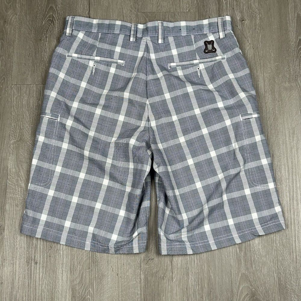 Black‎ Brown 1826 Plaid Golf Shorts Mens 34 Flat Front Cotton *Needs Washed* - Picture 5 of 9